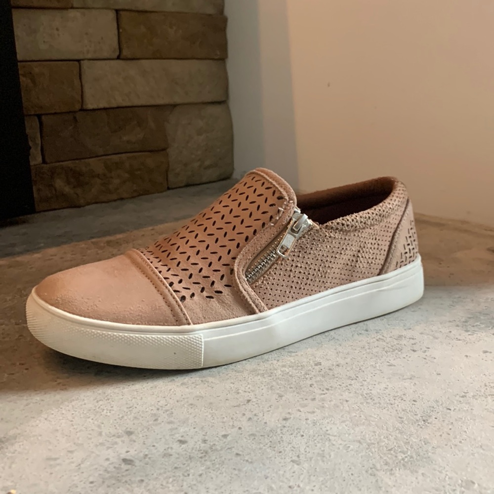 Report Alexa perforated sneaker slip-on shoe faux suede